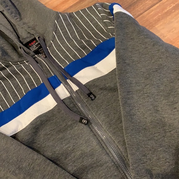 D&M Gray/Blue/White Hoodie Jacket - Picture 4 of 6